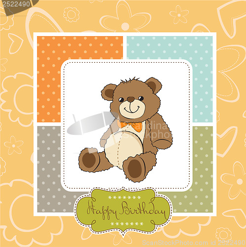 Image of birthday card with a teddy bear