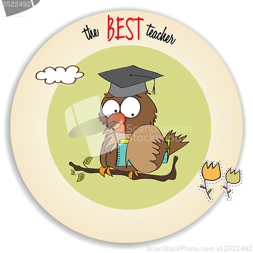 Image of Owl Teacher in vector format