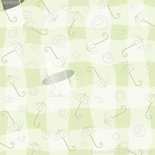 Image of childish seamless pattern with umbrellas