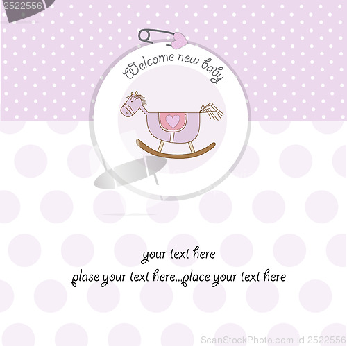 Image of new baby girl shower card