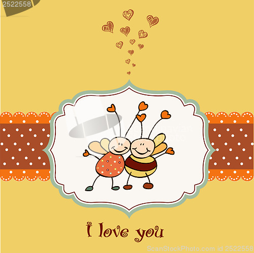 Image of love card with bees