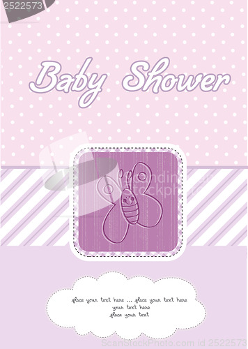 Image of cute baby shower card with butterfly