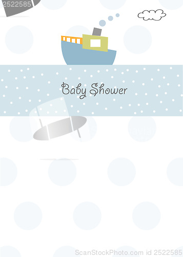 Image of baby boy shower announcement card