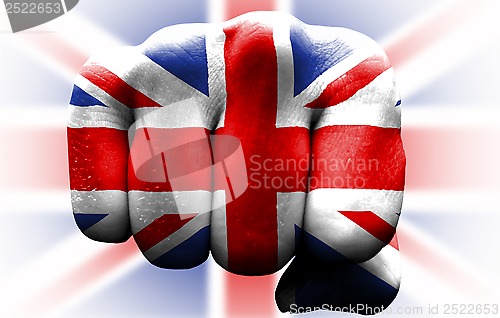 Image of uk flag fist