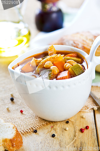 Image of Vegetables with Chickpea soup