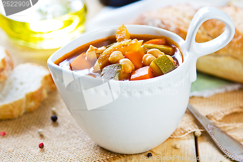 Image of Vegetables with Chickpea soup