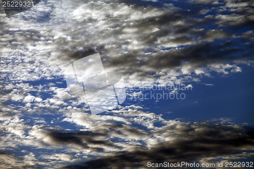 Image of Sky with clouds at summer evening on sea