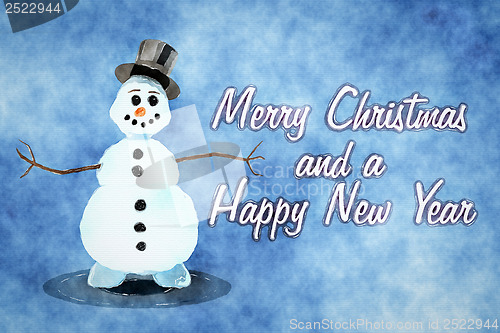 Image of snowman greeting card