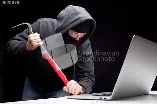 Image of Computer hacker in a balaclava