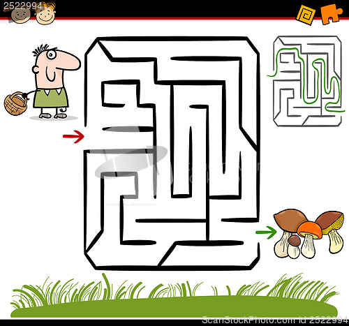 Image of cartoon maze or labyrinth game