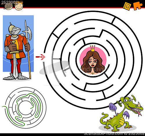 Image of cartoon maze or labyrinth game