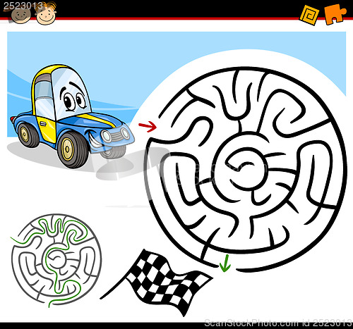 Image of cartoon maze or labyrinth game