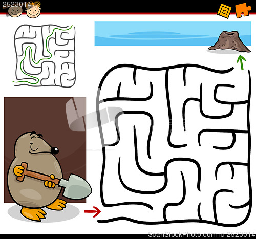 Image of cartoon maze or labyrinth game