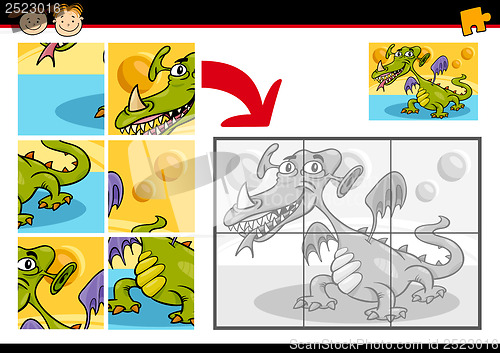 Image of cartoon monster jigsaw puzzle game