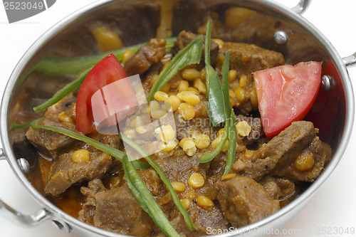 Image of Lamb curry in kadai closeup