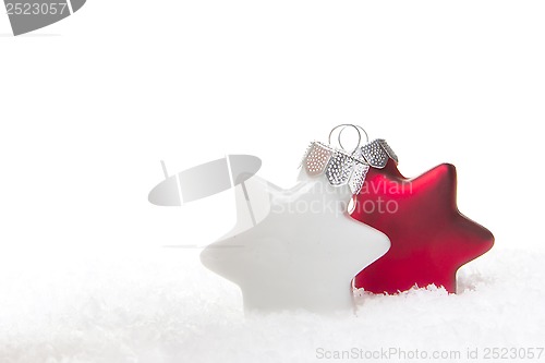 Image of christmas ornament red and white