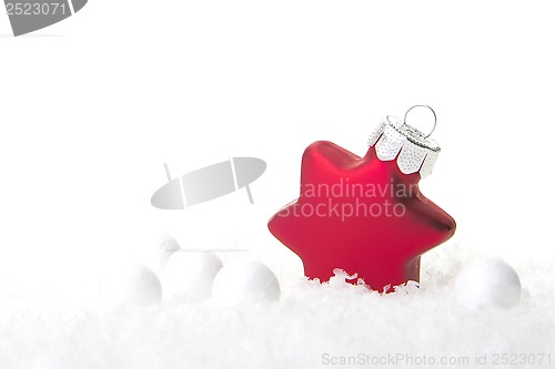 Image of christmas decoration red