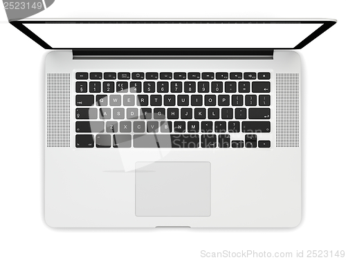 Image of Laptop with white screen