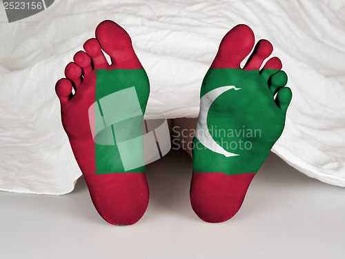Image of Feet with flag