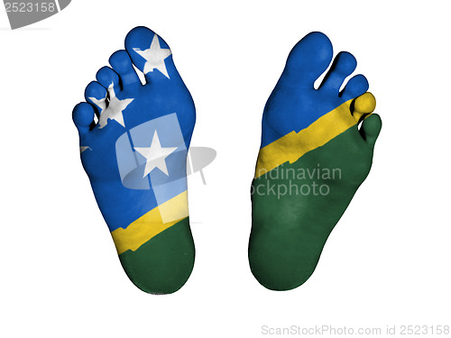 Image of Feet with flag