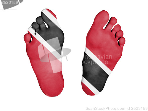 Image of Feet with flag