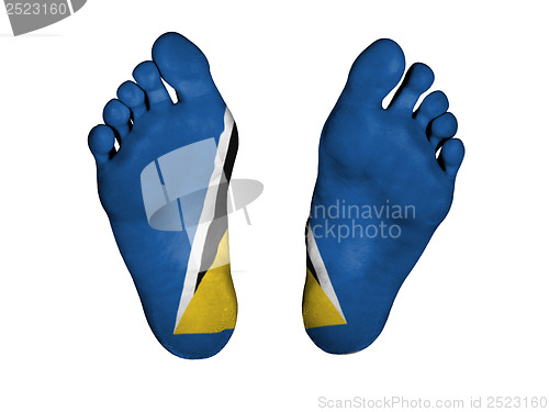 Image of Feet with flag