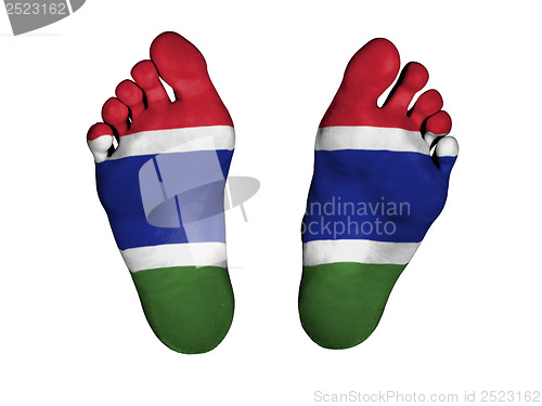 Image of Feet with flag