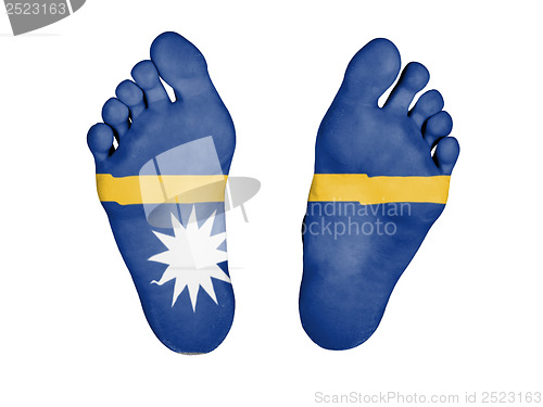 Image of Feet with flag