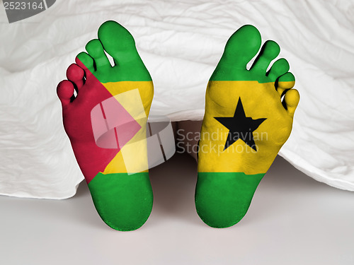 Image of Feet with flag