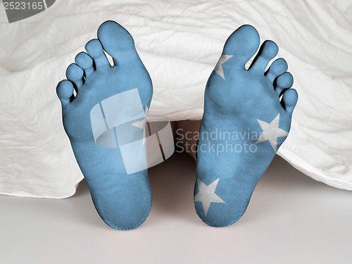 Image of Feet with flag