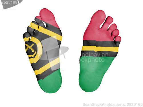 Image of Feet with flag