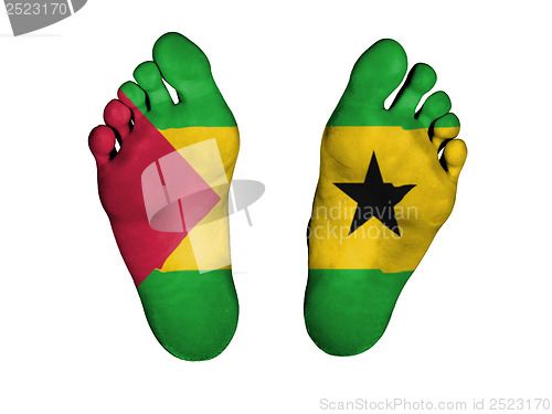 Image of Feet with flag