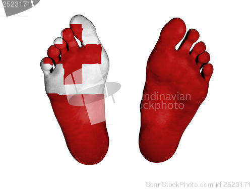 Image of Feet with flag