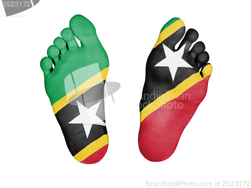 Image of Feet with flag