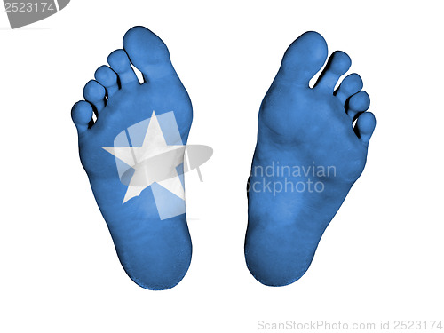 Image of Feet with flag