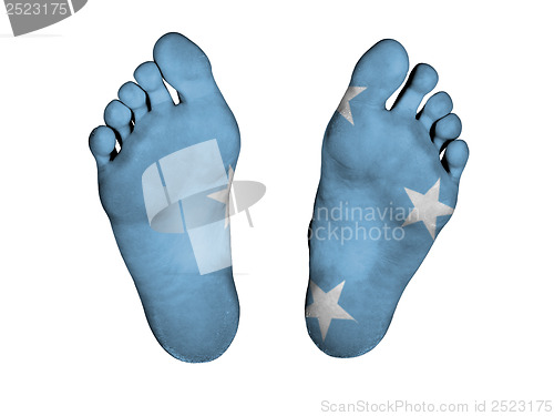 Image of Feet with flag