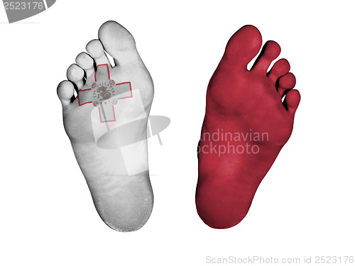 Image of Feet with flag