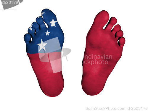 Image of Feet with flag