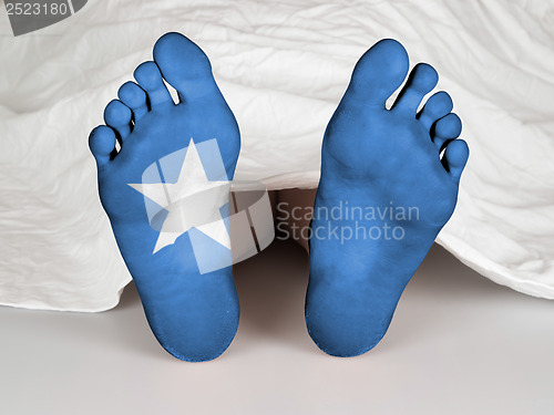 Image of Feet with flag