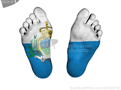 Image of Feet with flag