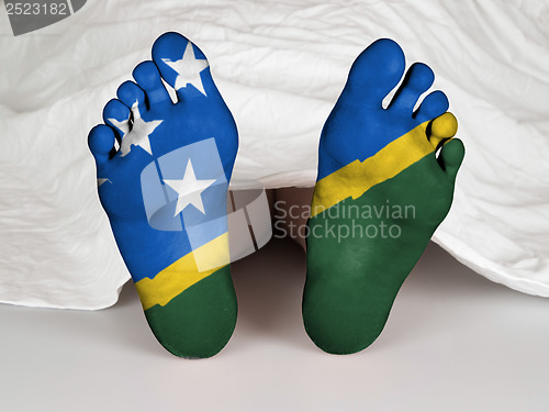 Image of Feet with flag