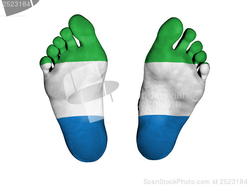 Image of Feet with flag