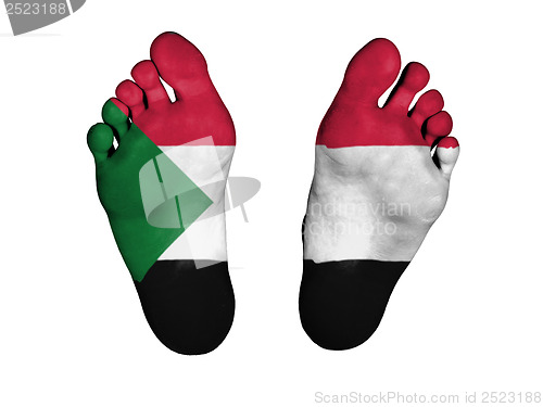 Image of Feet with flag