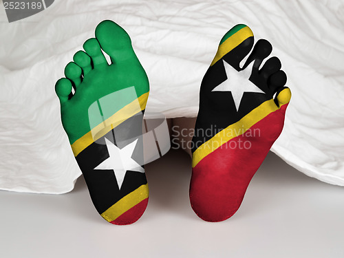 Image of Feet with flag