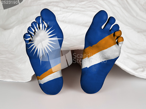 Image of Feet with flag