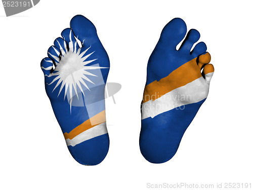 Image of Feet with flag