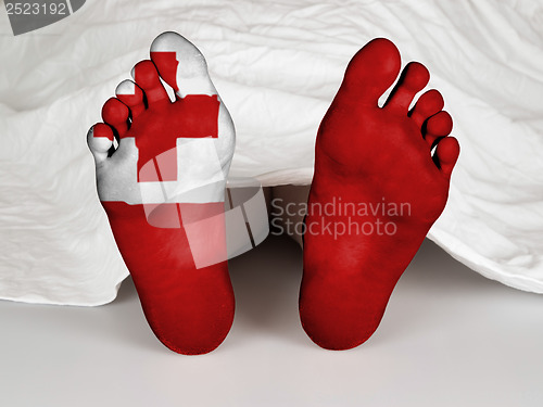 Image of Feet with flag