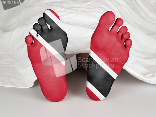 Image of Feet with flag