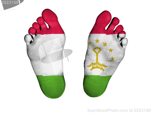 Image of Feet with flag