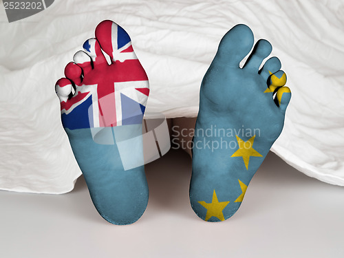 Image of Feet with flag